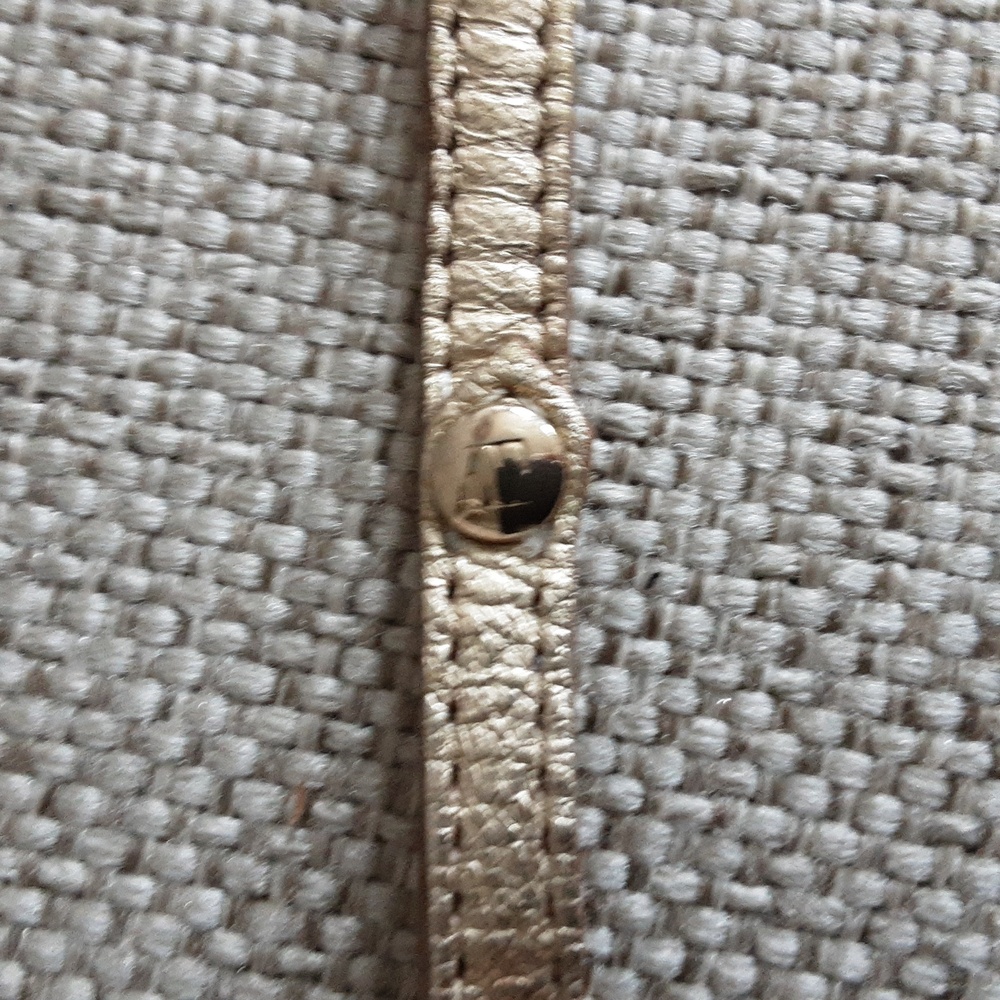 Fendi Metallic Gold Logo Disc Bracelet with Light Pink Band - Picture 7 of 11